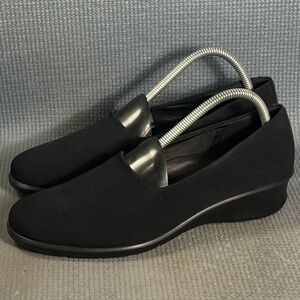 ECCO Women’s Felicia‎ Black/Black Textile Slip On Wedge Shoes Size 9 US 40 EU